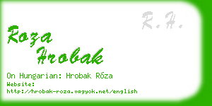 roza hrobak business card